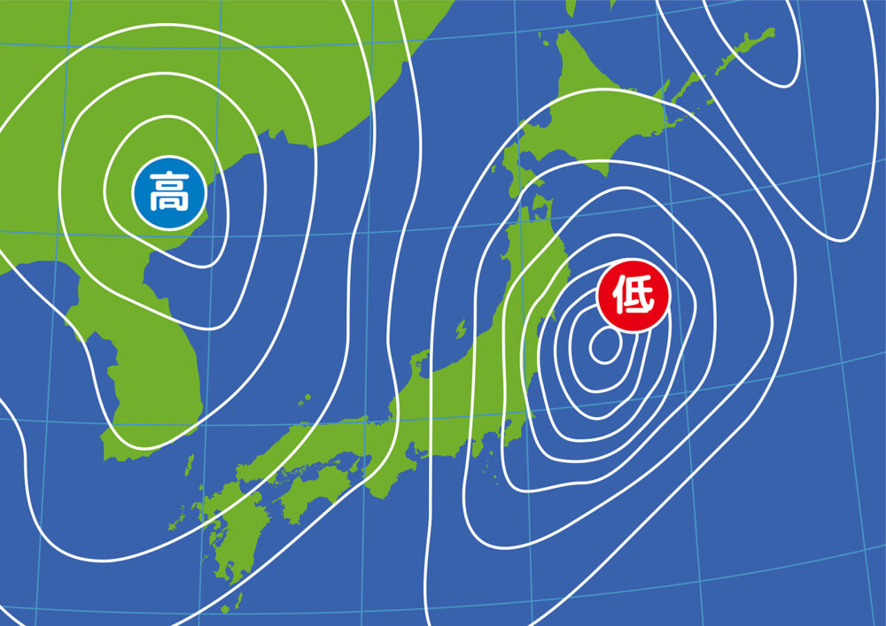 西高東低の天気図